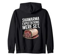 Shawarma Expectations Were Set Funny Food Lover Zip Hoodie