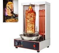 Shawarma Grill Machine 2400W, Electric Vertical Kebab Gyro Grill Machine with Heating Tubes & Meat Drip Pan, Electric Shawarma Doner Kebab Machines for Meat Cooking