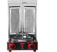 Shawarma Gyro Bbq Meat Machine Vertical Kebab Doner Meat Infrared Grill Stainless Steel 2burners Rotisserie Broiler Cooking