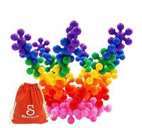 SHAWE Building Blocks Kids Educational STEM Toys Building Discs Sets Interlocking Solid Plastic for Preschool Kids Boys and Girls, Safe Material - Package with Storage Bag