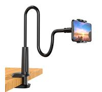 SHAWE Phone Holder Bed Gooseneck Mount - Flexible Arm 360 Mount Clip Adjustable Bracket Clamp Stand Compatible with Cell Phone 11 Pro XS Max XR X 8 7 6 Plus 5 4, Samsung S10 S9 S8 for Bedroom Desk