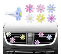 ShawFly 6 PCS Beautiful Daisy Sunflower Flower Car Vent Clip Cute Car Interior Decoration Accessories(Daisy)