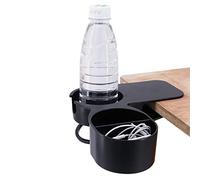 ShawFly Drinking Cup Holder Clip Upgraded Version of The Creative Office Cup Holder Home Car Office Table Desk Chair Edges Cupholder for Water Drink Beverage Soda Coffee Mug(Black)