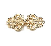Shawl Cardigan Clips 3pcs Retro Shawl Brooch For Women Lapel Pins Flower Design Classical Sweater Knitwear Shawl Clip Girls Dresses Cardigan Collar Clip(2-Gold)