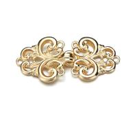 Shawl Clip 3Pc Retro Cardigan Clip Trendy Shawl Brooch Sewing Clasps Sweater Blouse Pin Charm Winter Accessories(2-Gold)