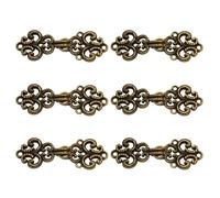 Shawl Clip 6Pcs Sewing Craft Sweater Scarf Clasp Cheongsam Buckle Cape Cloak Connection Metal Buttons(Bronze-04)