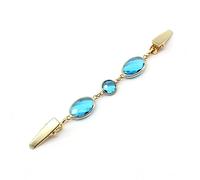 Shawl Collar Clasp Silk Scarf Clip Cinching Collar Attachment Clasp to Prevent Nudity for Women(Blue)
