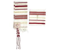 Shawl prayer scarf morning prayer Arab scarf Israeli tallit shawl religious clothing men and women adults and children middle-aged and elderly summer winter spring and autumn Jewish worship(Red)