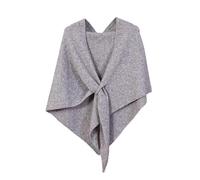 Shawl Wraps for Women, Women's Solid Color Scarf, Soft Comfortable Knitted Blend Triangle Sweater Cape, Fall Winter Wraps Cardigan Cape for Daily Wear (Light gray)