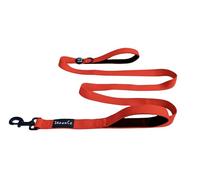 ShawnCo Dream Walk Dog Leash- Premium, Nylon Pet Leash with Soft Neoprene Handle for Small, Medium and Large Dogs (Mustang Red, M/L 6FT w/ 2 Handles)
