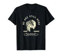 Shawnee Tribe We Are Here Native Indian Pride Respect Dark T-Shirt