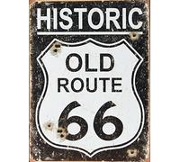 Shawprint Historic Old Route 66, Metal Tin Fridge Magnet, 100mm x 75mm, Novelty Gift