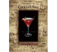 Shawprint Limited COCKTAIL HOUR COSMOPOLITAN RETRO METAL FRIDGE MAGNET 100MM X 75MM (1113F)