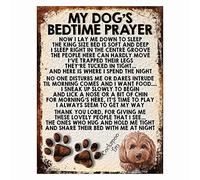 Shawprint Limited MY DOG'S BEDTIME PRAYER RETRO STYLE METAL TIN SIGN/PLAQUE (385DRS) COCKAPOO TAN
