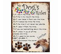 Shawprint Limited MY DOG'S BEDTIME PRAYER RETRO STYLE METAL TIN SIGN/PLAQUE (493DRM) LURCHER