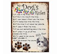 Shawprint Limited MY DOG'S BEDTIME PRAYER RETRO STYLE METAL TIN SIGN/PLAQUE (530DRS) SHIH POO