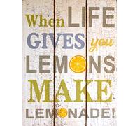 Shawprint Limited WHEN LIFE GIVES YOU LEMONS METAL TIN FRIDGE MAGNET, 100mm x 75mm, Novelty Gift
