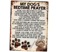 shawprint MY DOG'S BEDTIME PRAYER RETRO STYLE METAL TIN SIGN/PLAQUE (COCKAPOO)