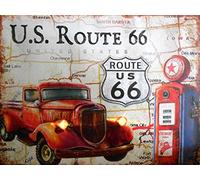 Shawprint US ROUTE 66 RETRO METAL FRIDGE MAGNET 100MM X 75MM (134F)