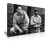Shawshank Redemption Canvas Wall Art - Classic Movie Poster Print Featuring Tim Robbins & Morgan Freeman - Home, Office, School, Pub or Hotel Decor - Gift for Film Lovers (76cm x 50cm)