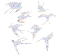 Shawula 24PCS Birds Window Clings - Anti-Collision Window Decals to Save Birds from Window Collisions,Non Adhesive Prismatic Vinyl Window Clings, (24PCS Birds Rainbow Stickers)