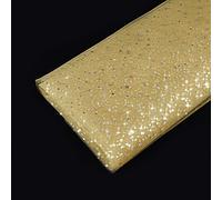 SHAYUAN 54" by 10 Yards Glitter Tulle Fabric Rolls for Wedding Birthday Party Baby Shower Decoration Tutu Tulle Bolt Ribbons DIY Sewing Crafts -Gold