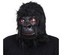 shayulajiao Gorilla Mask Adult Black Monkey Latex Head Mask Costume Prop