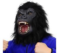 shayulajiao Gorilla Mask - Funny Realistic Full Head Latex Animal Mask, Monkey Mask for Halloween & UK Carnival | Ventilated Costume for Cosplay, Mardi Gras & Theme Parties (One Size Adults)