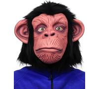 shayulajiao Monkey Mask for Adults, Realistic Chimpanzees & Gorilla Latex Full Head Mask, Carnival, Halloween, Costume Party, Adult Size (up to 61 cm Head Circumference)