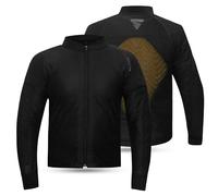 Shaz Breathable Motorcycle Shirt CE-Armor Protective Motorcycle Mesh Jacket All Seasons Riding Padded Motorcycle Summer Shirt, Black, L