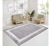 SHAZ HOME Classic Designers Large Shaggy Rugs For Living Room Bedroom Dense Pile Fluffy Hallway Runner Rugs Floor Mat (Grey, 120 x 170 cm)