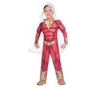Amscan 9906204 - Kids Official Warner Bros DC Comics Shazam! Boys Fancy Dress Muscle Costume Age: 3-4 Yrs
