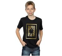 Shazam Gold Text T-Shirt DC Comics Black 12-13 Years