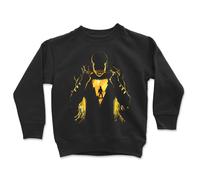Shazam Official Lightning Silhouette Kids' Sweatshirt in Black | Size: Large Shazam Black L