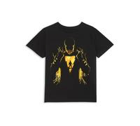 Shazam Official Lightning Silhouette Kids' T-Shirt in Black | Size: Large Shazam Black L