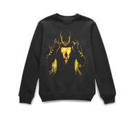 Shazam Official Lightning Silhouette Women's Sweatshirt in Black | Size: Large Shazam Black L