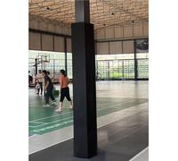 ShAzanz Basketball Pole Pad, 6FT Tall and 1.6 inch Thick Heavy Duty Wrap Around Padding, Fits & 2X2-10X10 Square, All-weather Waterproof Protective for Basement Garage(Black-High 6ft,8x8 Inch)