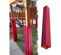 ShAzanz Basketball Pole Pad Basement Pole Wrap Crash Protector, Canopy Awning Post Padding, 9 8 7 6 5 4.5 4 3.5 3 2.5 2 inch(Red,9.5"x9.5" (24x24cm))