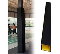 ShAzanz Basketball Pole Pad Black Basement Square Pole Padding 36 48 60 72 Inch Height, Self Adhesive Fasteners(High 48in,4x4 Inch)