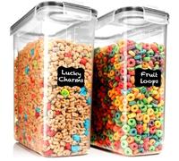 Shazo 2PC 6.3L /213OZ EXTRA Large Airtight Food Storage Cereal Containers for Bulk Food Storage BPA-Free Plastic Container, Pantry Organization and Canister for Rice, Pasta, Sugar & Flour