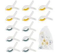 SHBAOCH Beach Towel Clips, 12PCS Large Sunbed Towel Clips, Strong Grip Clothes Pegs for Laundry Sunbeds Pool Chairs Sunlounger Essentials Accessories