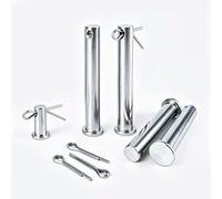 SHBAOCH M8 Plug Pin with Spring Connector M8 x 80 mm Single Hole Cotter Pin Bolt, 20 Pieces Galvanised Steel Locking Bolts Fork Bolt for Industry Mechanical Engineering Trailer Hinge Furniture