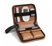 SHBC Blood Glucose Monitor Kit, Durable Eco-Friendly PU Leather Diabetic Insulin Supplies Carrying Case, Blood Glucose Meter Storage Organize Bag with Adjustable Capacity and Multi-Pocket Design