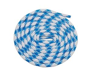SHBHWS 2 pair Replacement Laces For Hiking Shoes 4.5mm Textured Round Polyester Cord Non-Slip Shoelaces & Hoodie Drawstrings In Bulk for Hiking Boots(5250 White Blue,120cm)