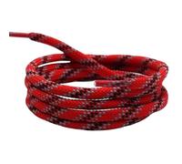 SHBHWS 2pair 6mm Fat Tri-color Six-twill Round Shoelace Drawstring Waist Sweater Hat Rope Bootlaces Camping Polyester Shoes Laces for Hiking Boots(Red Grey Black,180 cm)