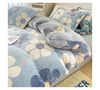 SHBHWS Autumn And Winter Snowflake Velvet Single Duvet Cover Thick Flannel Printed Quilt Soft Cozy Warm Plush Bedding For Bedroom(Color 8,150x200cm Only Cover)