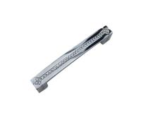 SHBHWS Crystal Glass Diamond Furniture Handles for Glass Door | Wardrobe Drawer Knobs Cupboard Dresser Sliding Door Pull Handle(Chrome 128mm)