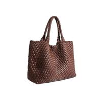 SHBHWS Handwoven Nylon Women's Bag Crossbody Basket Style Armhole Casual Versatile Handheld Soft Single Strap for Women(Burgundy)