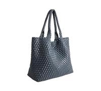 SHBHWS Handwoven Nylon Women's Bag Crossbody Basket Style Armhole Casual Versatile Handheld Soft Single Strap for Women(DEEP BLUE)