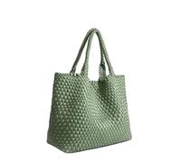 SHBHWS Handwoven Nylon Women's Bag Crossbody Basket Style Armhole Casual Versatile Handheld Soft Single Strap for Women(Green)